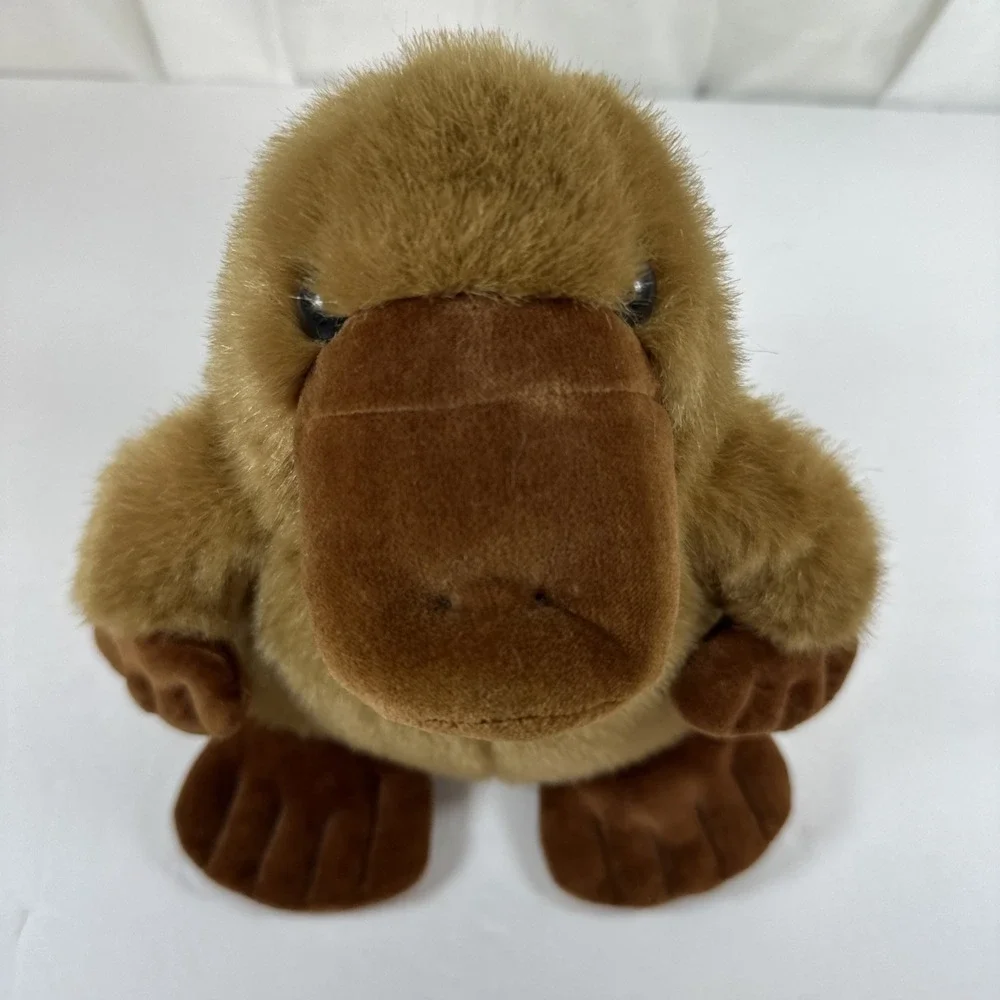 Vintage 1993 Manhattan Toy Company Platypus Plush Toy Brown Stuffed Animal 8
